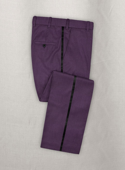 Napolean Purple Wool Tuxedo Suit