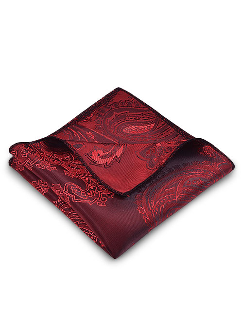 Paisley Pocket Square Red Made To Measure Custom Jeans For Men & Women, MakeYourOwnJeans®