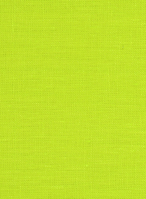 Pure Neon Green Linen Nehru Tuxedo Jacket