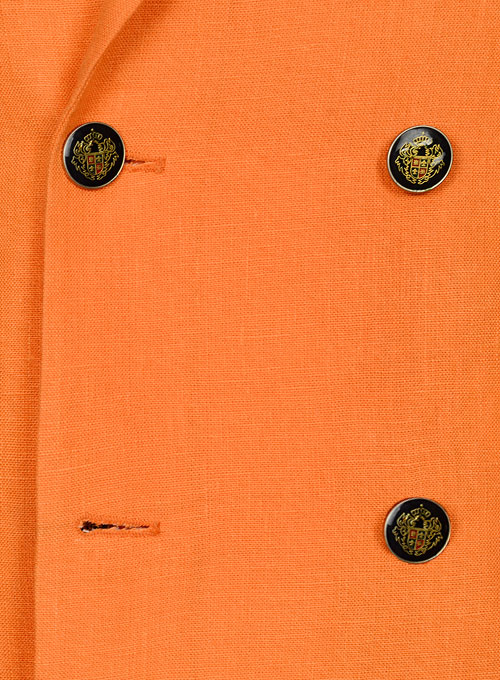 Pure Neon Orange Linen Sailing Blazer