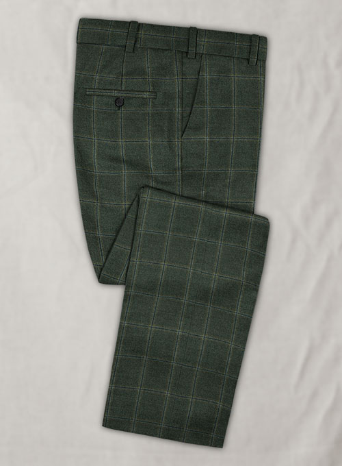 Reda Amazon Green Checks Wool Suit