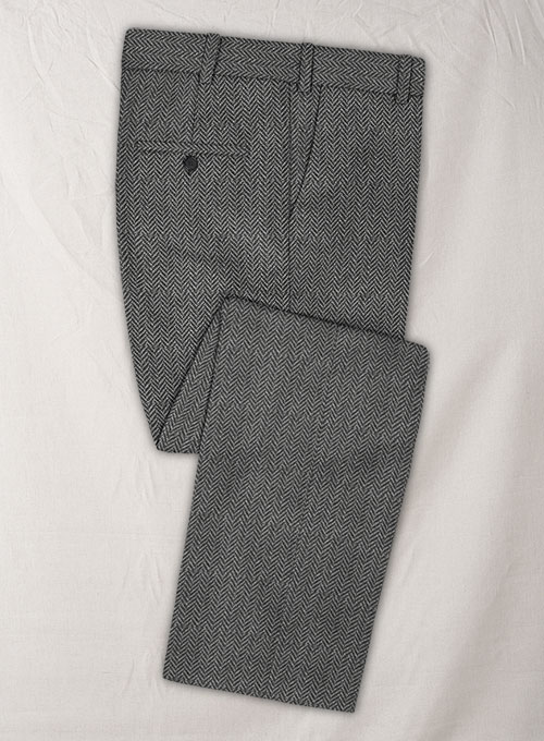 Reda Dark Gray Herringbone Tweed Suit