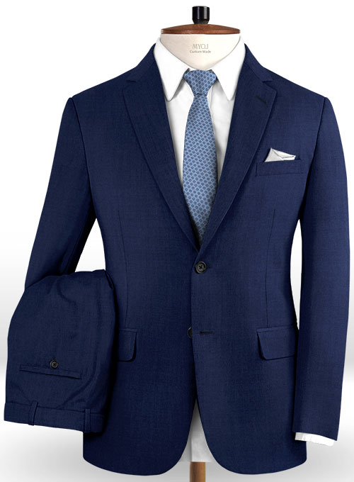 Reda Royal Blue Pure Wool Suit : Made To Measure Custom Jeans For Men ...