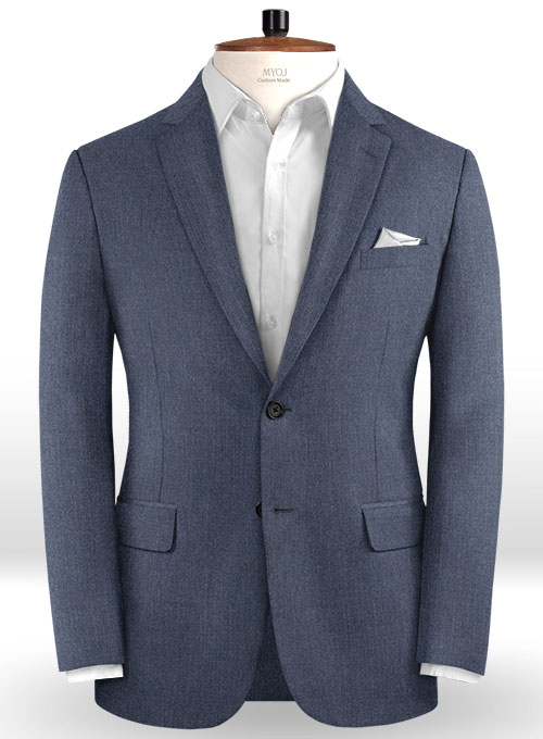 Reda Steel Blue Pure Wool Suit