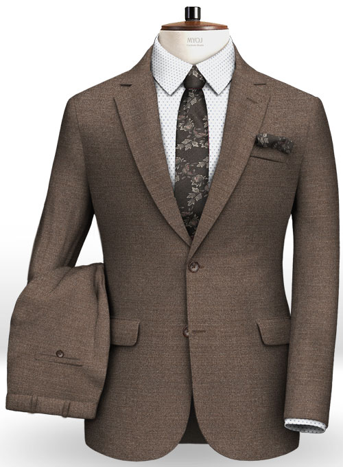 Reda Worsted Brown Pure Wool Suit : MakeYourOwnJeans®: Made To Measure