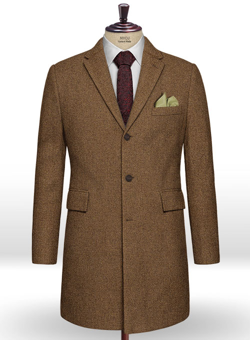 Royal Brown Heavy Tweed Overcoat Royal Brown Heavy Tweed Overcoat