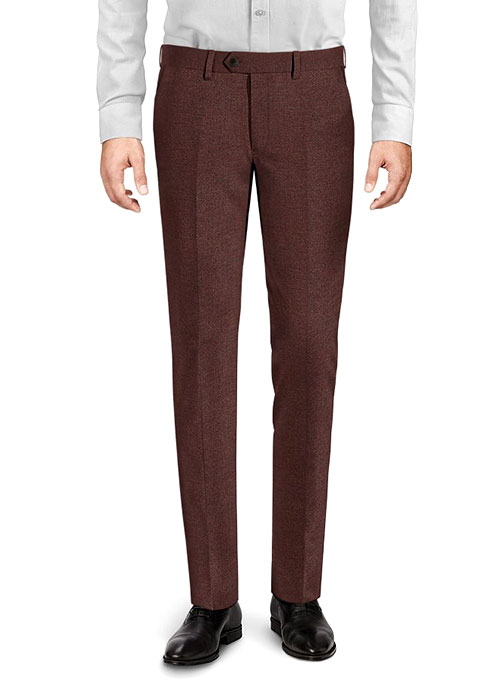 Royal Wine Herringbone Tweed Suit - Click Image to Close