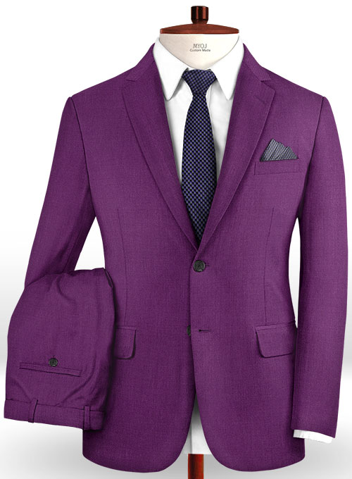 Scabal Hot Purple Wool Suit Makeyourownjeans® Made To Measure Custom