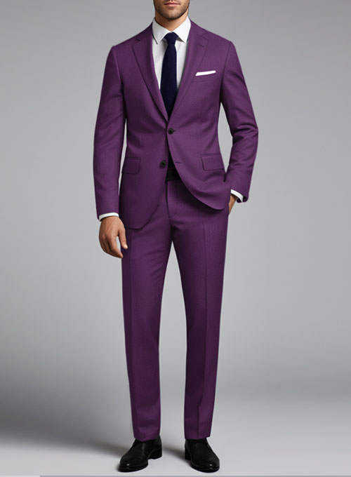 Scabal Hot Purple Wool Suit