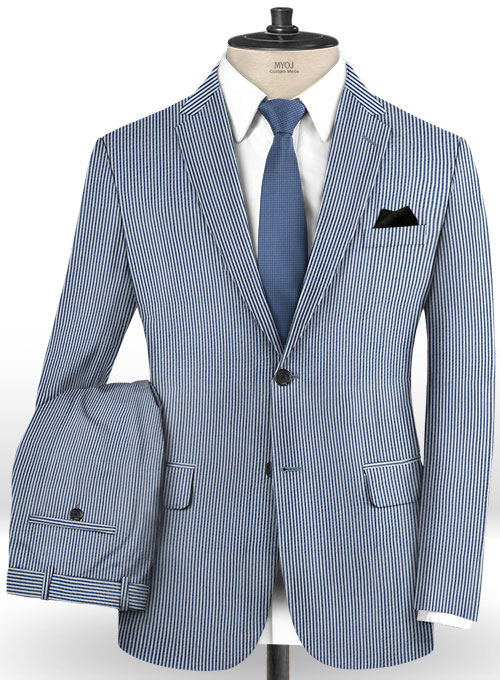 blue suit with jeans