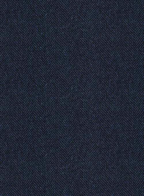 Showman Blue Herringbone Tweed Suit