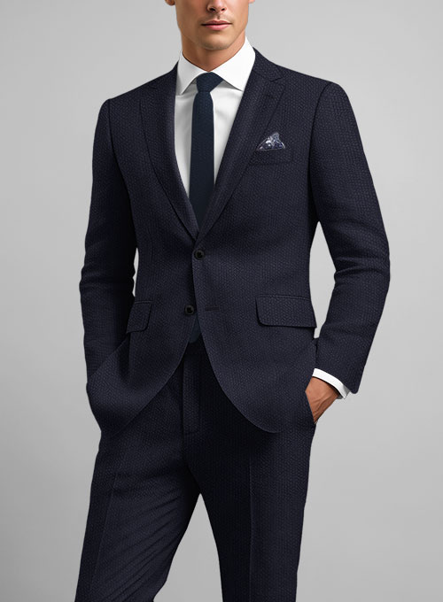 Solbiati Deep Blue Seersucker Suit