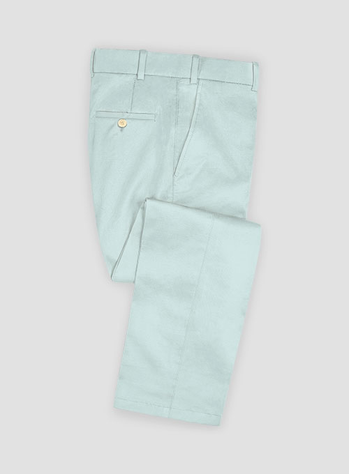 Stretch Summer Sea Blue Chino Suit