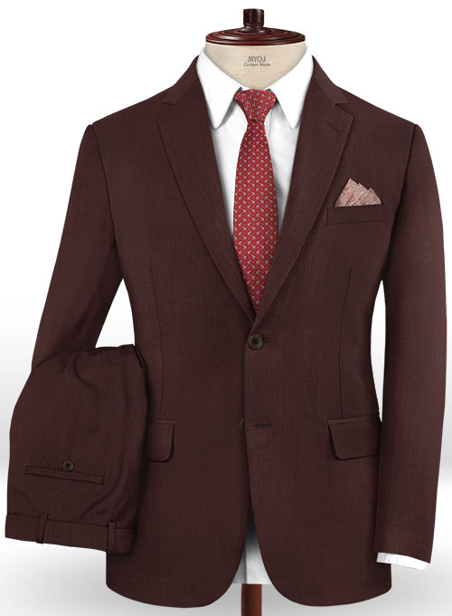 Stretch Wine Wool Suit Stretch Wine Wool Suit