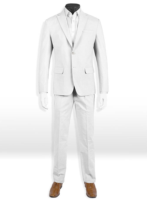 Tropical White Linen Suit Made To Measure Custom Jeans For Men