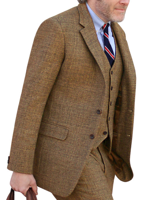 Vintage Glasgow Brown Tweed Suit Made To Measure Custom Jeans For Men