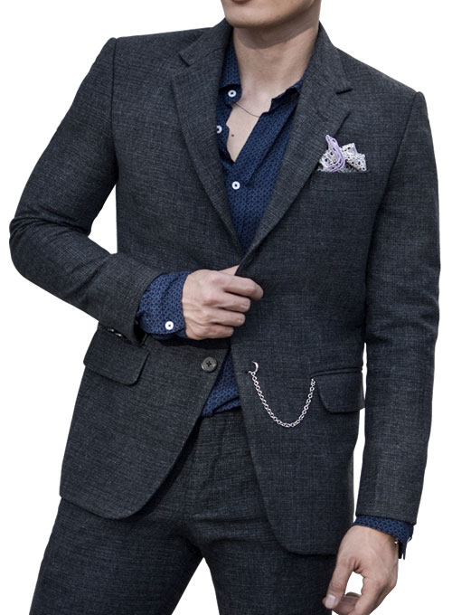 Vintage Glasgow Blue Tweed Jacket MakeYourOwnJeans® Made To Measure