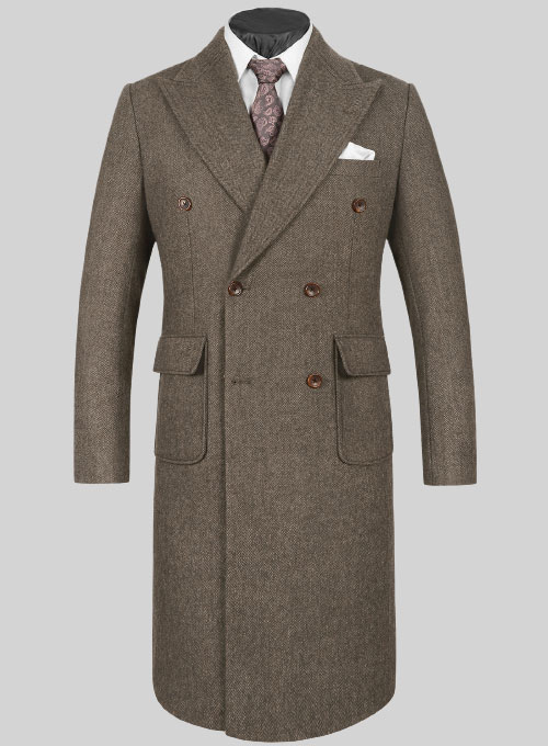 mens long tweed overcoat