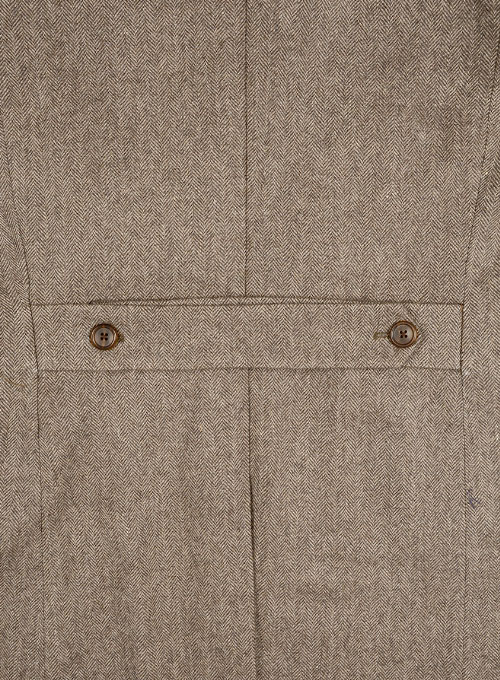 Musto Vintage Herringbone Dark Brown Tweed Overcoat Musto Vintage Herringbone Dark Brown Tweed Overcoat