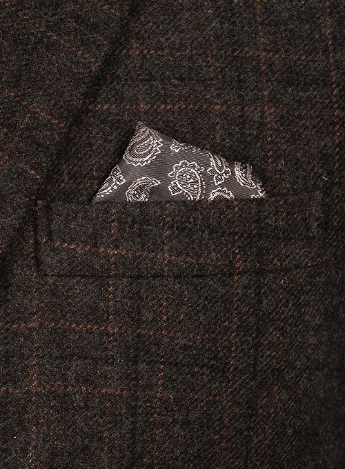 Vintage Jones Dark Brown Checks Tweed Suit