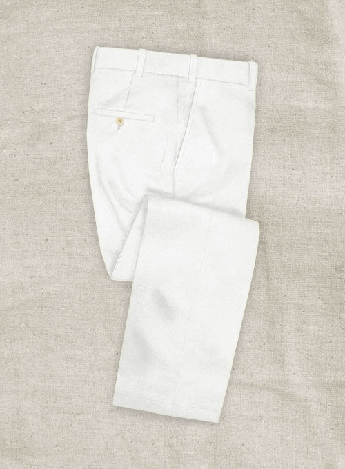 White Feather Cotton Canvas Stretch Suit