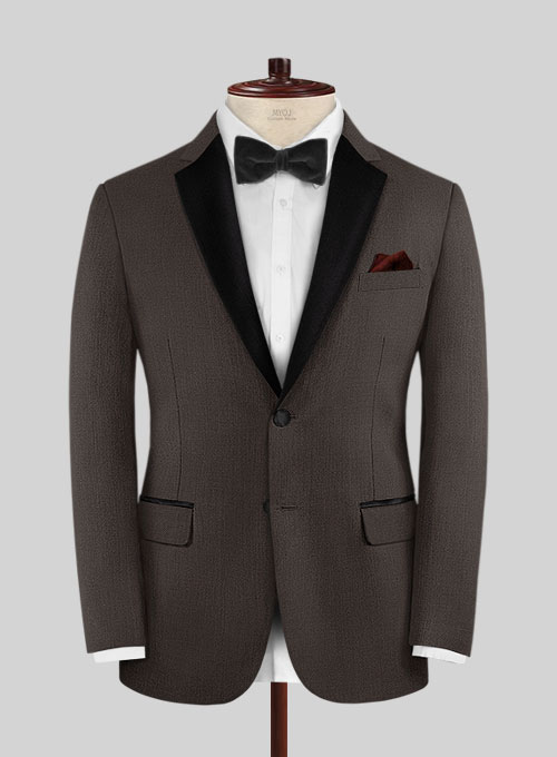 Worsted Dark Brown Wool Tuxedo Suit : MakeYourOwnJeans®: Made To ...