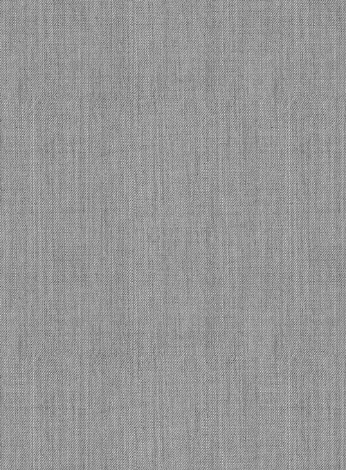 Worsted Light Gray Wool Suit