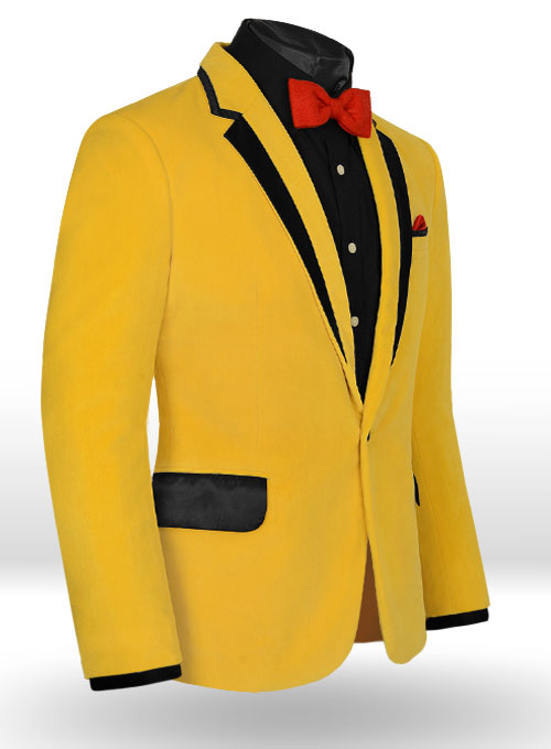 Yellow Velvet Dinner Jacket : Made To Measure Custom Jeans For Men ...