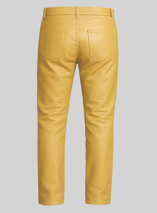 Yellow Leather Jeans
