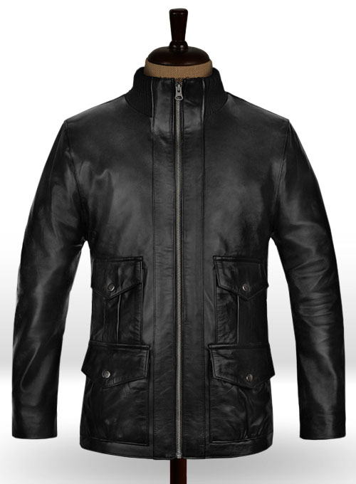 Black Daniel Craig Royal Casino Leather Jacket Black Daniel Craig Royal Casino Leather Jacket