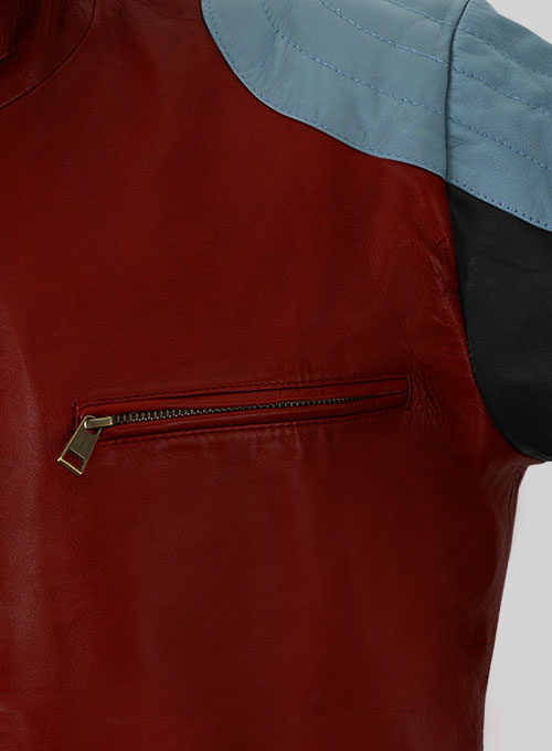Cherry Red Akon Leather Jacket Cherry Red Akon Leather Jacket