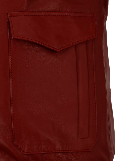 Cherry Red Drake Graham Toronto Film Festival Leather Jacket Cherry Red Drake Graham Toronto Film Festival Leather Jacket