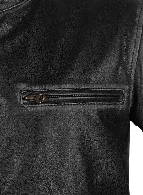 Rubbed Black Mark Wahlberg Contraband Leather Jacket Rubbed Black Mark Wahlberg Contraband Leather Jacket