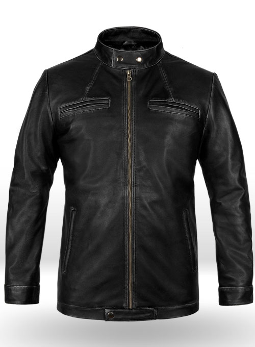 Rubbed Black Zac Efron 17 Again Leather Jacket Rubbed Black Zac Efron 17 Again Leather Jacket