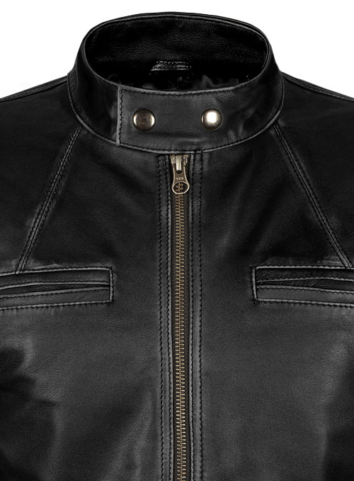 Rubbed Black Zac Efron 17 Again Leather Jacket Rubbed Black Zac Efron 17 Again Leather Jacket
