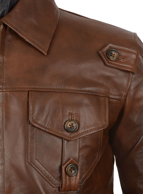 Spanish Brown The Expendables 2 Jason Satham Leather Jacket Spanish Brown The Expendables 2 Jason Satham Leather Jacket
