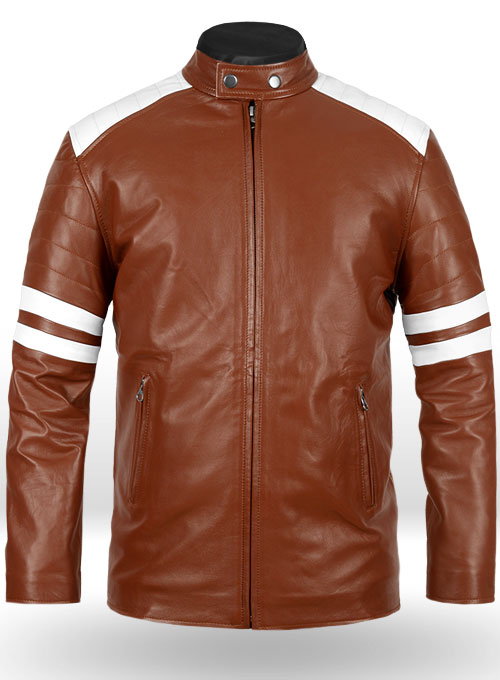 Tan Brown Fight Club Leather Jacket Tan Brown Fight Club Leather Jacket
