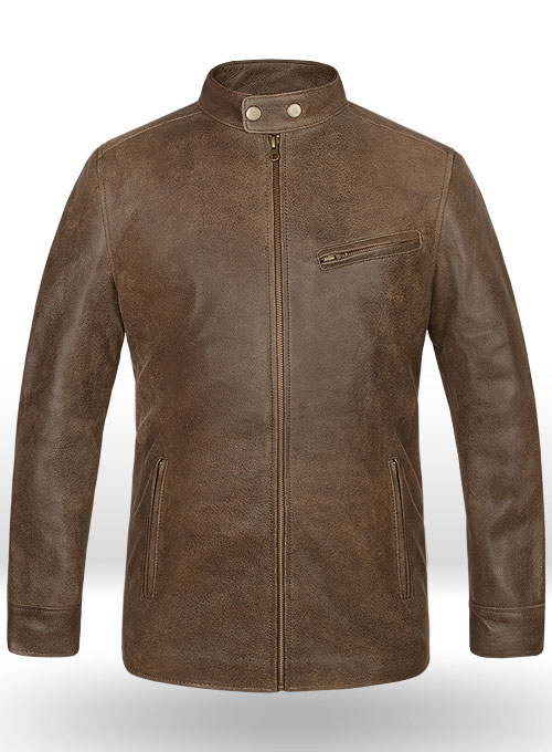 Vintage Gravel Brown Leather Cycle Jacket #3 Vintage Gravel Brown Leather Cycle Jacket #3