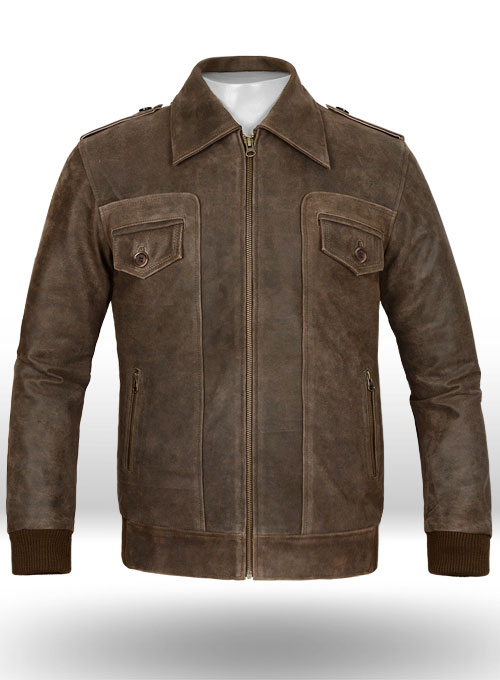 Vintage Brown Grain Avengers Steve Rogers Leather Jacket Vintage Brown Grain Avengers Steve Rogers Leather Jacket