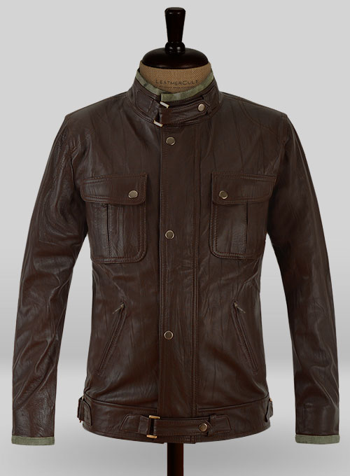 Wrinkled Brown Gerard Butler Leather Jacket #1 Wrinkled Brown Gerard Butler Leather Jacket #1