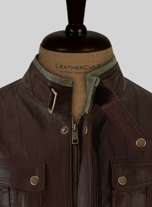 Wrinkled Brown Gerard Butler Leather Jacket #1 Wrinkled Brown Gerard Butler Leather Jacket #1