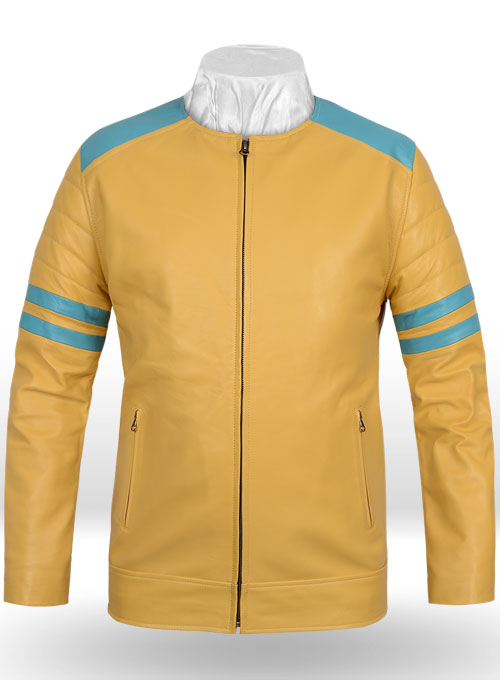 Yellow Leather Fighter T-Shirt Jacket Yellow Leather Fighter T-Shirt Jacket