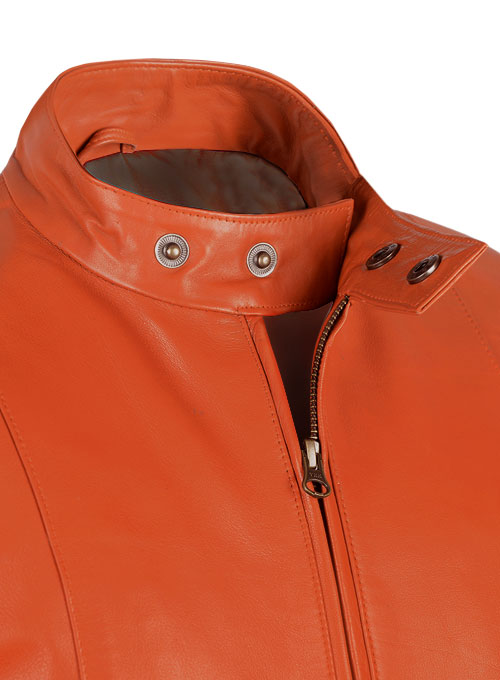 Bright Orange Leather Jacket #706 Bright Orange Leather Jacket #706